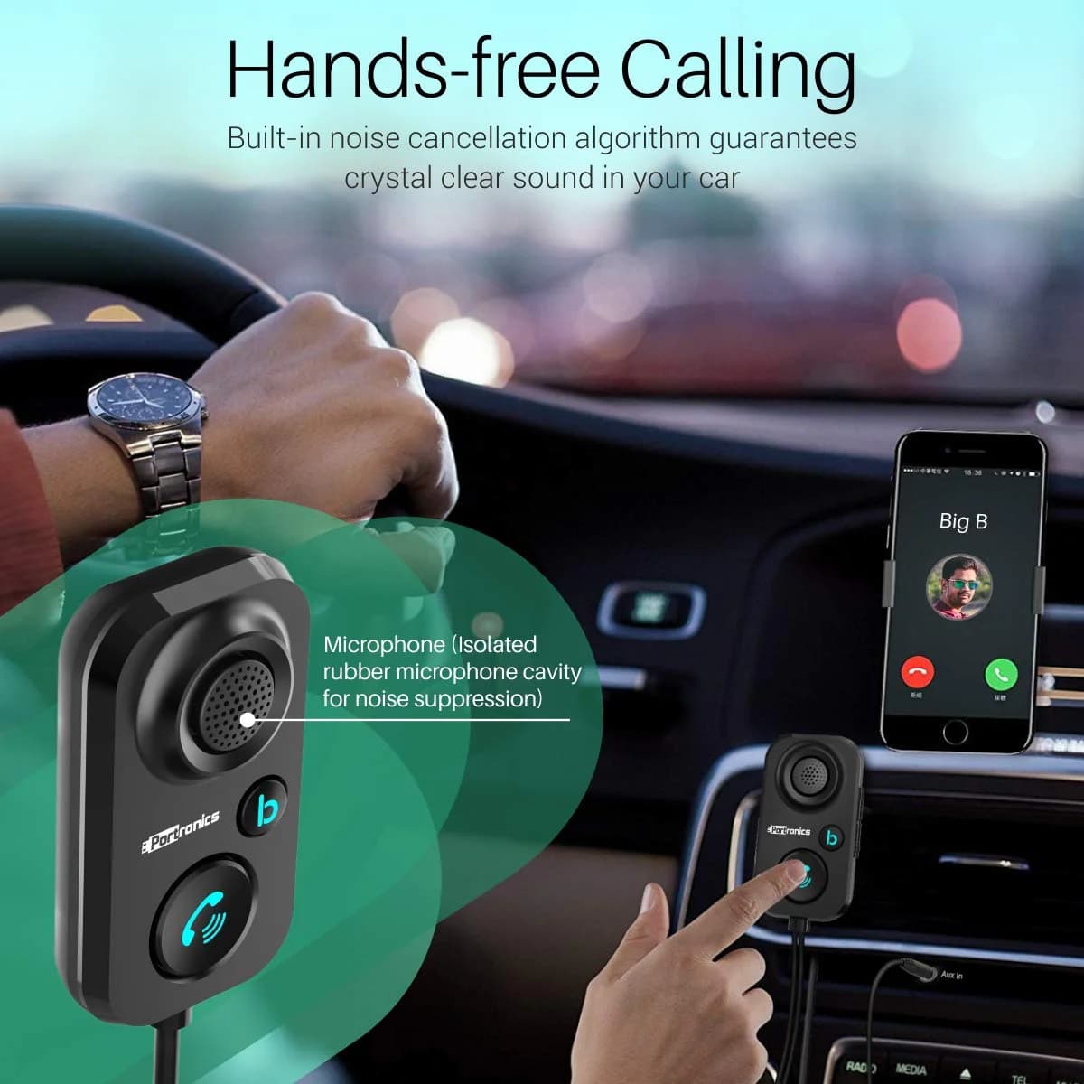Auto 12
Car Bluetooth Receiver | 3.5mm AUX Connector | USB Port Powered | Call Button 4