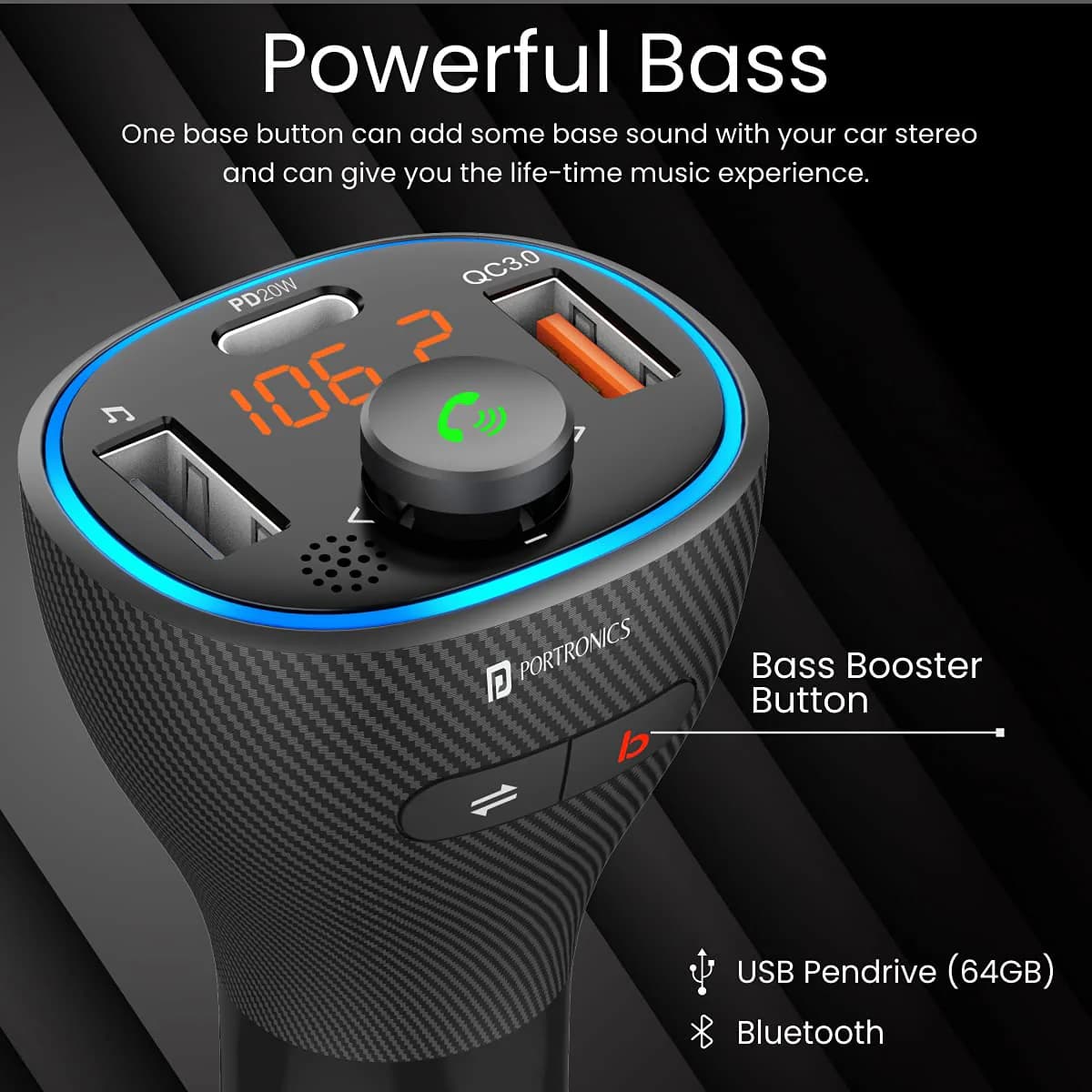 Auto 15
Car Bluetooth Adapter | Hands-free Calling | Type-C PD & USB Charging | Built-in Mic 3