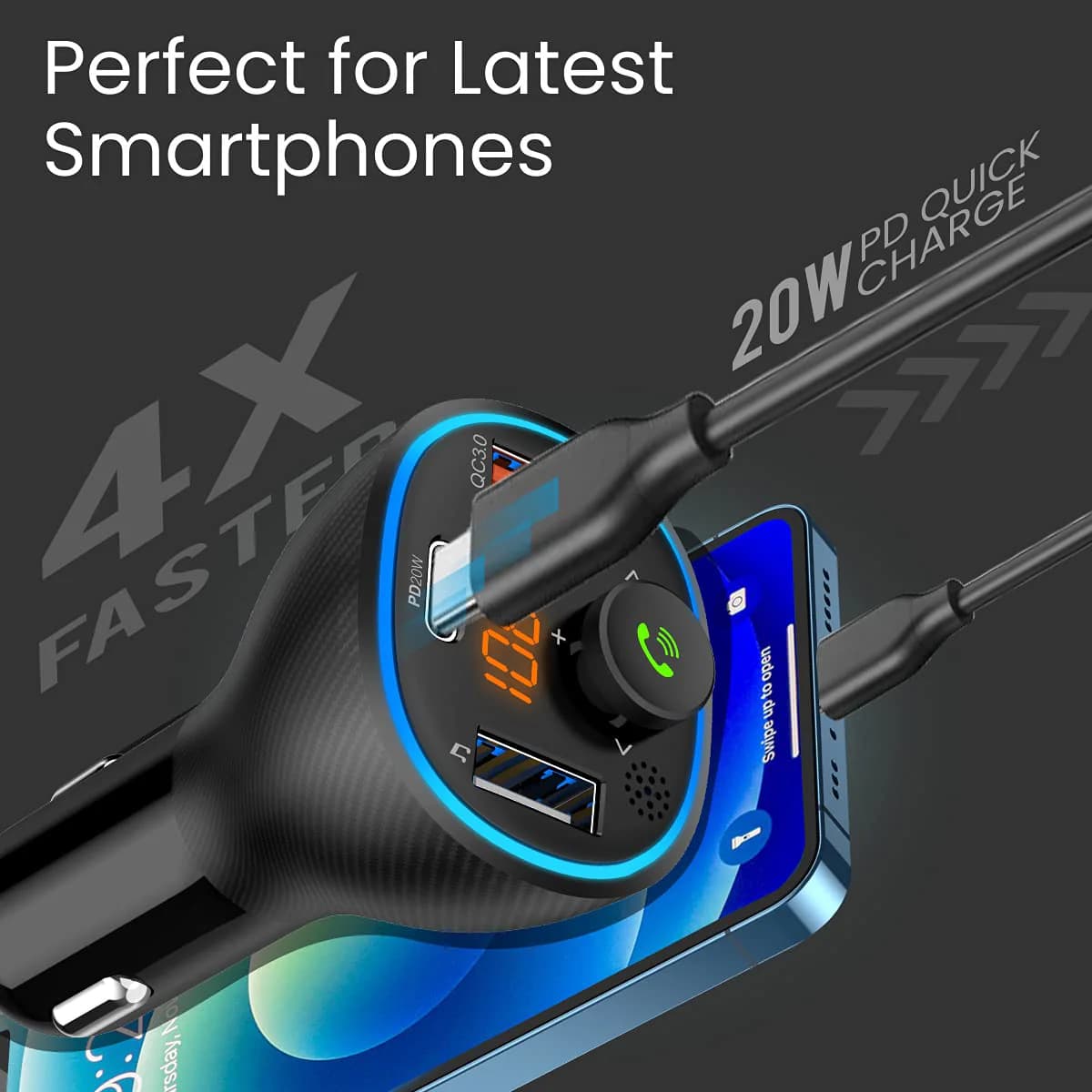Auto 15
Car Bluetooth Adapter | Hands-free Calling | Type-C PD & USB Charging | Built-in Mic 5