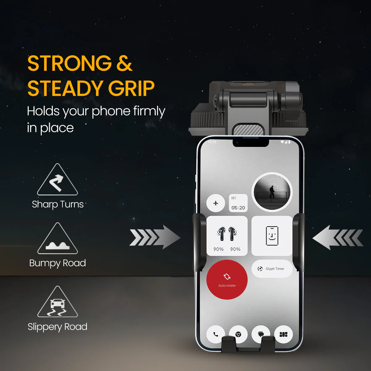 Clamp M5
Rotation Base | Pivot Arm | Suction Cup Mount | 5.4” – 7.6” Phones 5