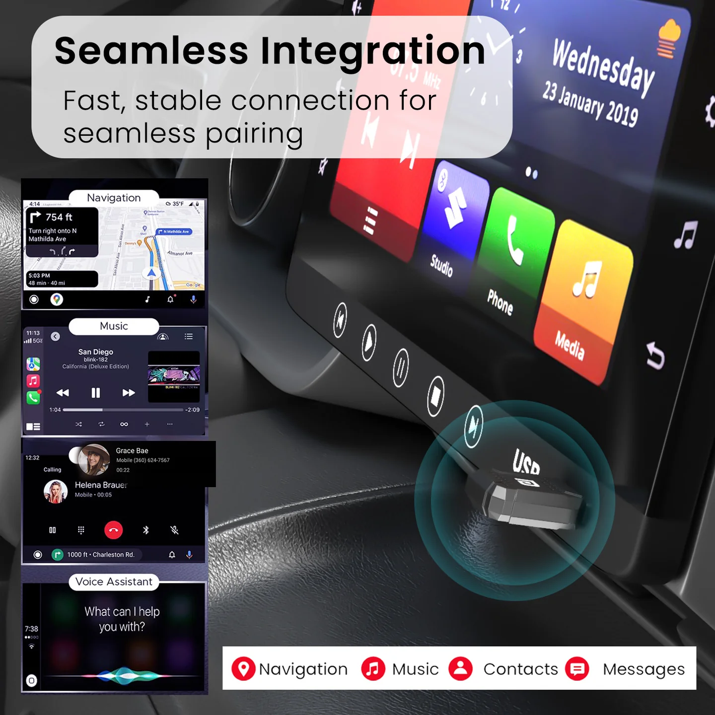 Tune Lite
Converts Wired to Wireless | Plug & Play | Wireless Connectivity | Android 12+ & iOS 15+ 4