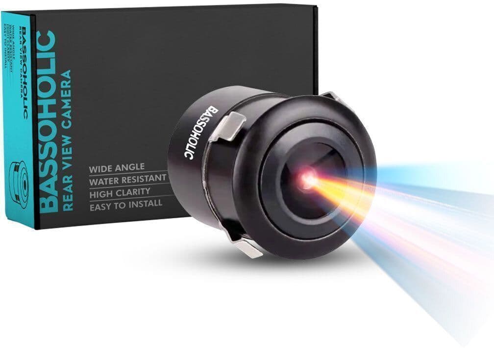BASSOHOLIC 720P AHD Fisheye Car Reverse Camera | 120 Wide Angle Parking Assist 120 Vehicle Camera System () 2