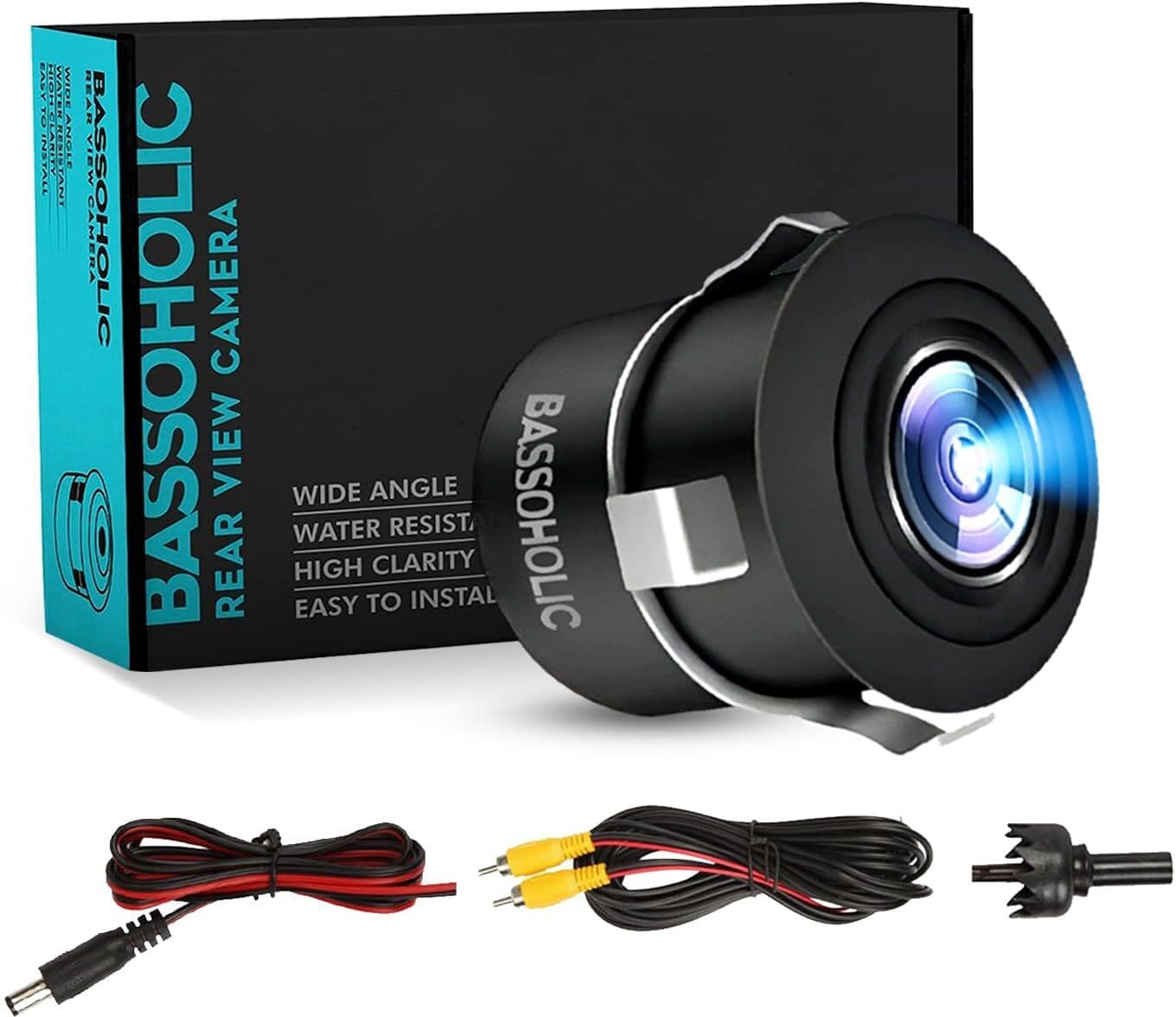 BASSOHOLIC 720P AHD Fisheye Car Reverse Camera | 160 Wide Angle Parking Assist 160 Vehicle Camera System () 2
