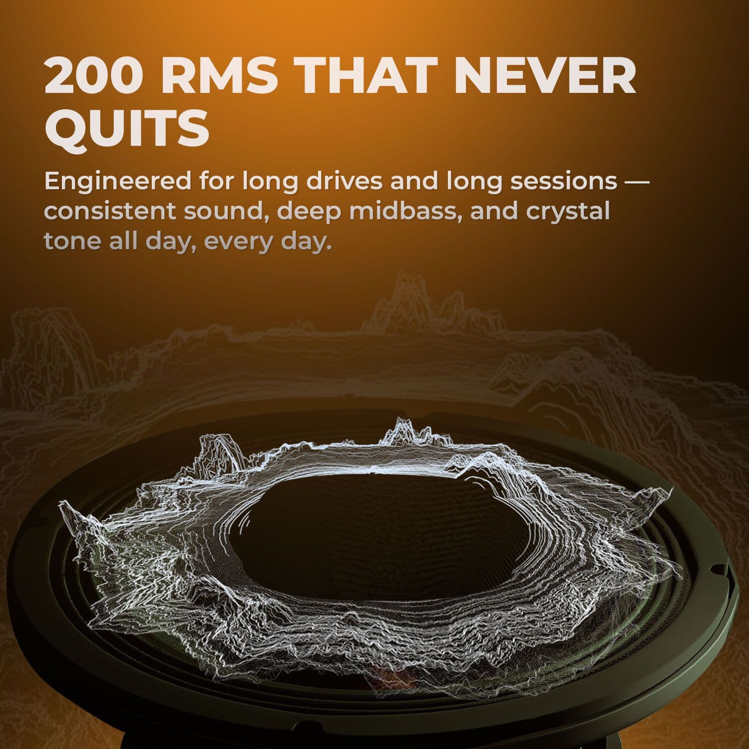 DBASE 6.5" High Efficiency Midrange Speaker | Powerful Sound | 4 Ohm | Universal Fit 5