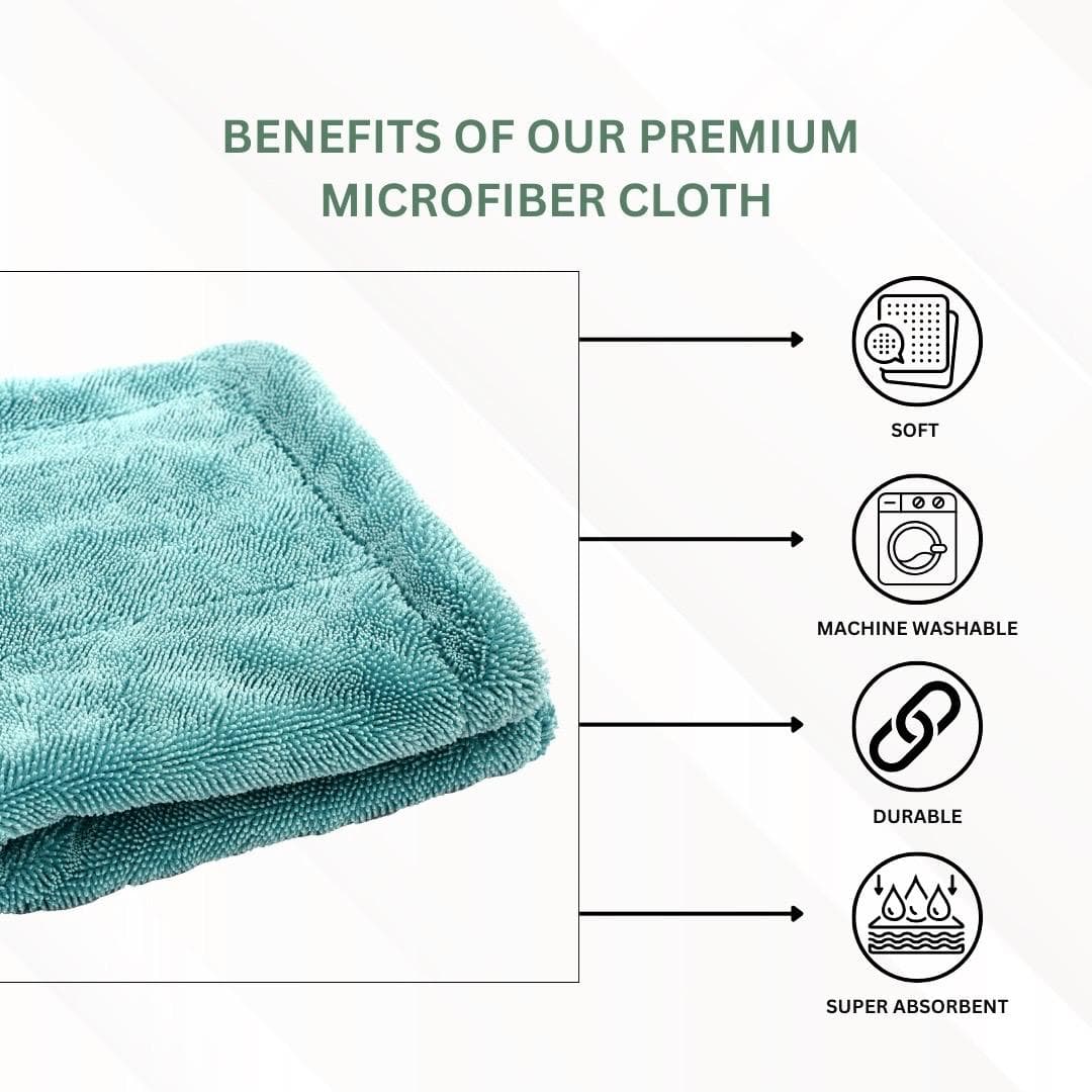 Microfiber Vehicle Washing Cloth  (Pack Of 1, 1200 3