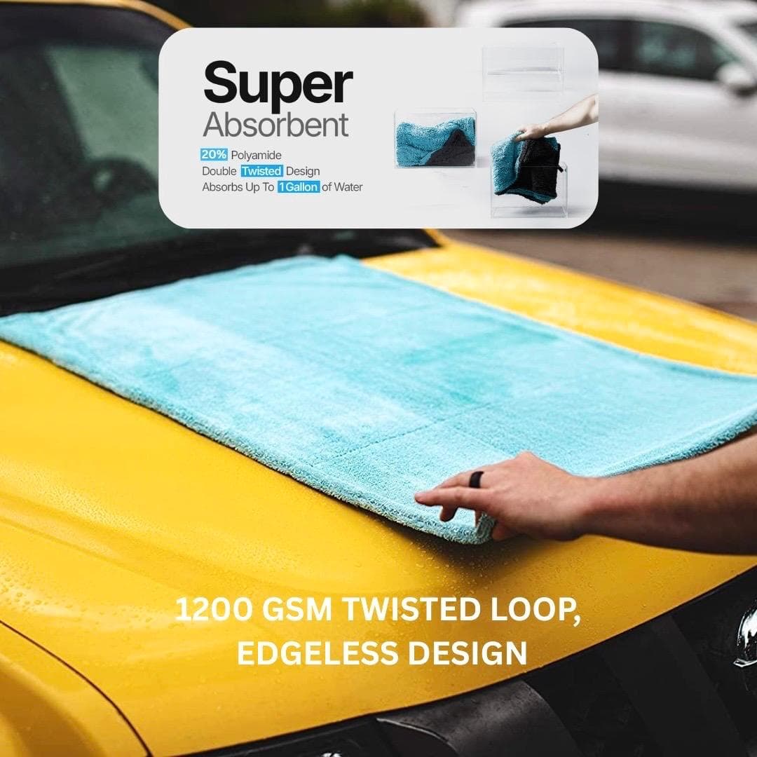 Microfiber Vehicle Washing Cloth  (Pack Of 2, 1200 5