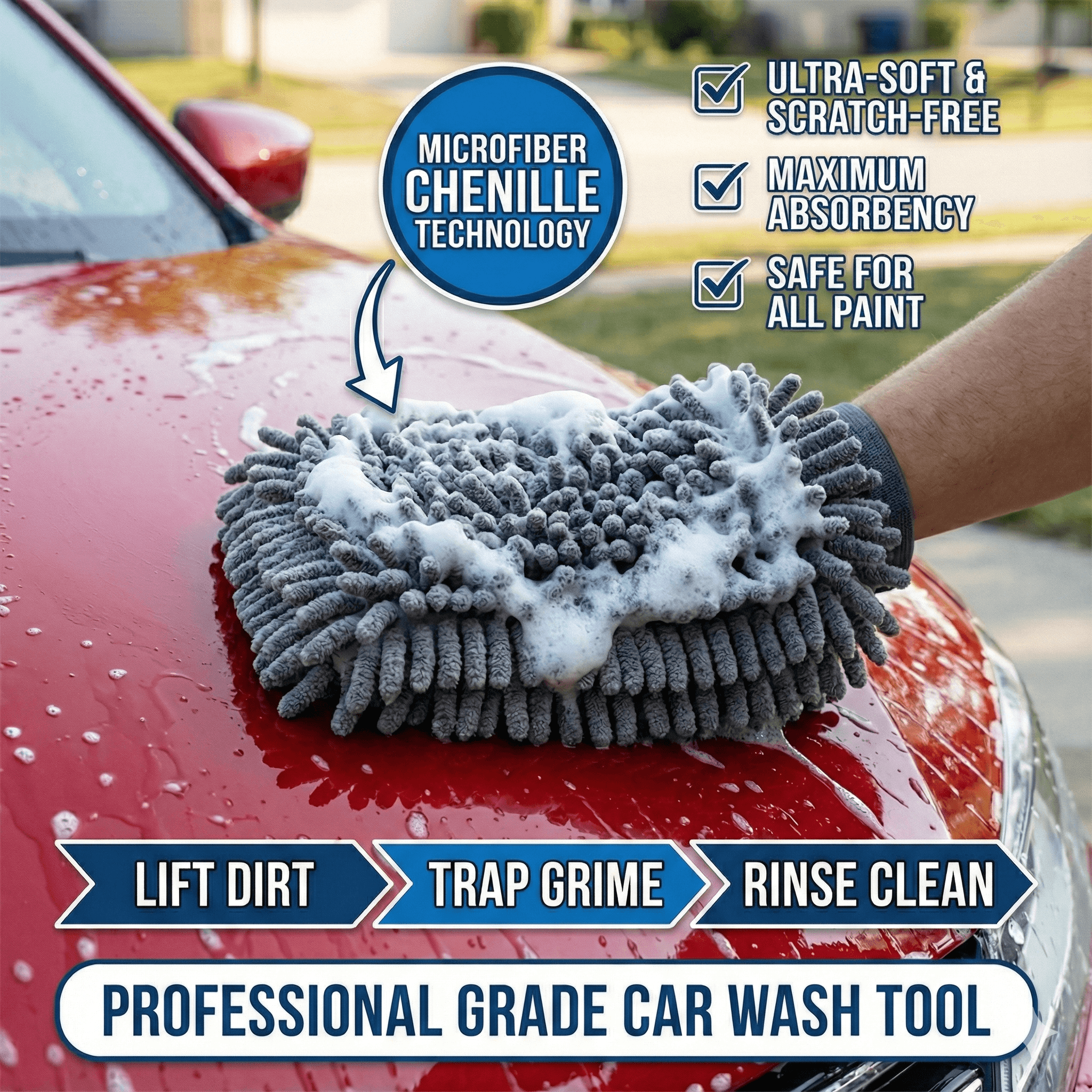 Chenille Microfiber Wash Mitt - Ultra Soft, Extra  3