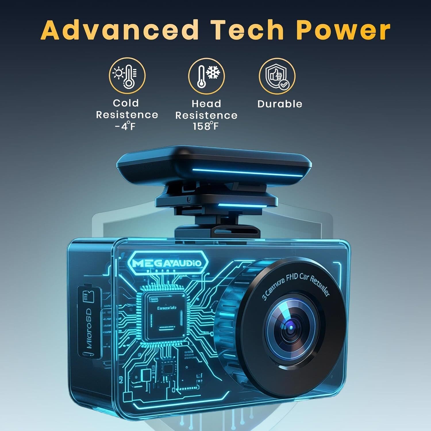 MADVR03 2K Smart Dash Cam | Triple Channel Recording | WiFi | Night Vision 5