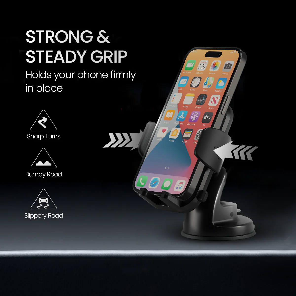 Clamp M4
180° Rotation | One-hand Operation| Suction Mount | Shock-resistant Grip 2