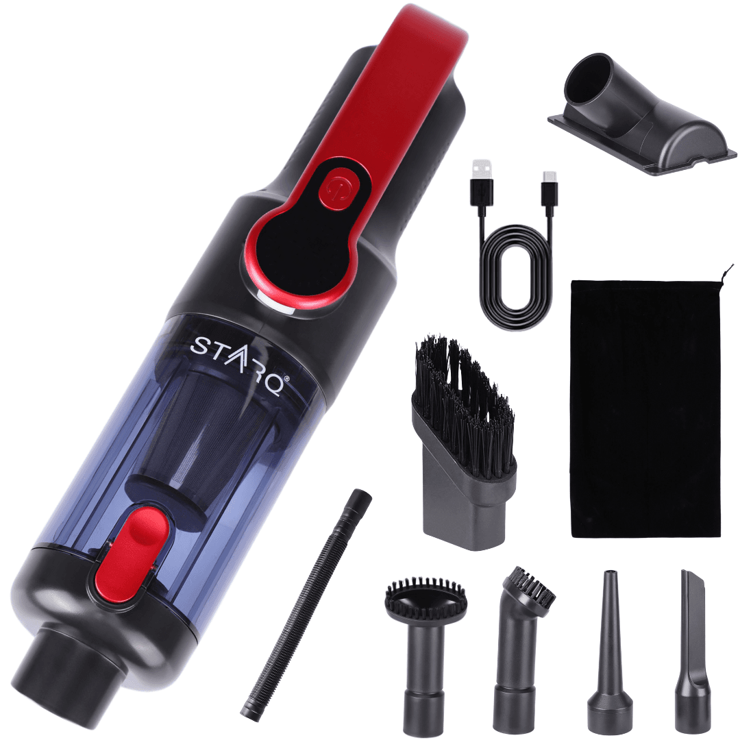 STARQ Tornado Wireless Vacuum Cleaner for Home and Car | High-Power 15000 Pa Suction with BLDC Motor | USB-C Rechargeable |2 Suction Modes | Portable & Stylish Design with LED Light 2