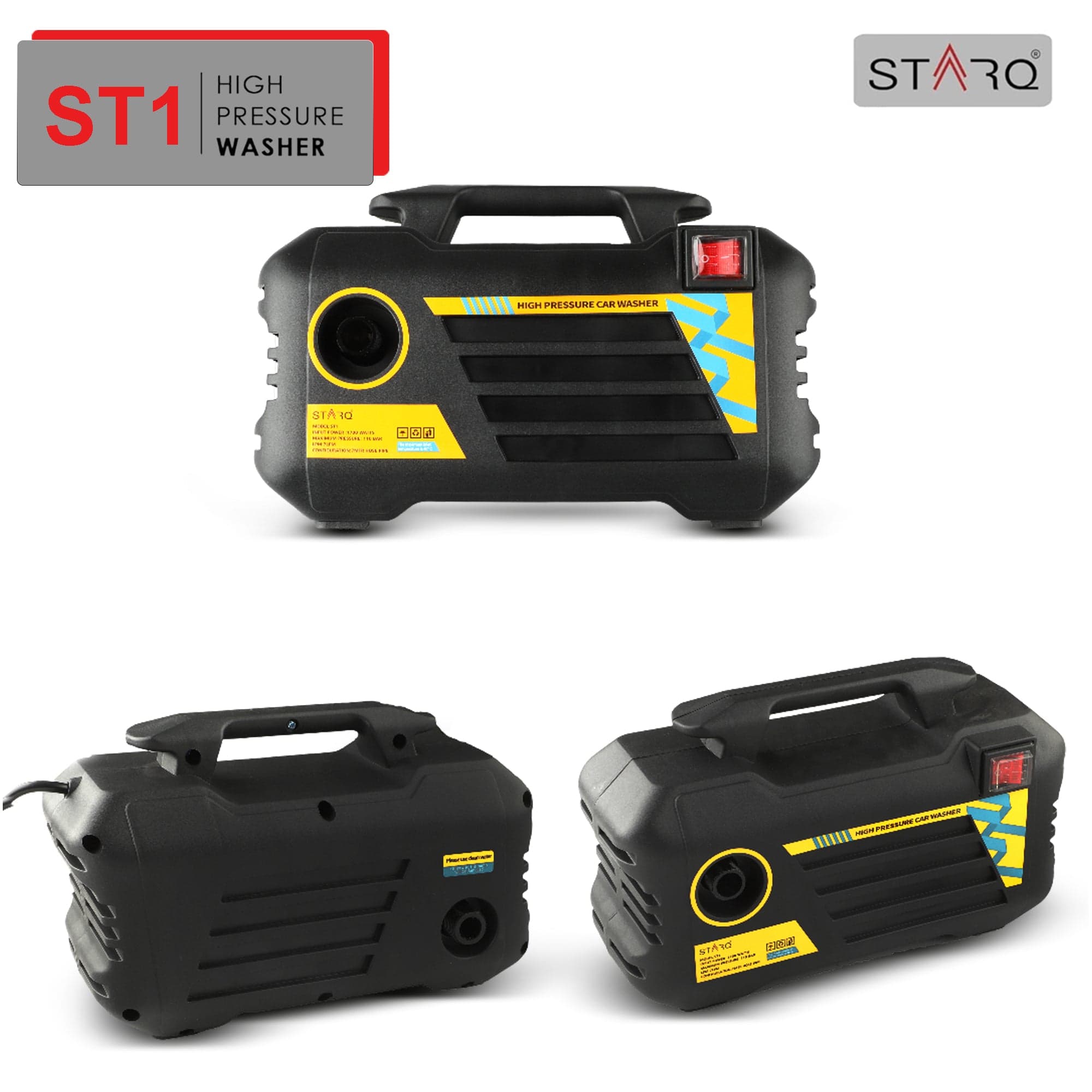 STARQ ST1 | 110 Bar 1700W | Heavy Duty High Pressure Washer for Car, Bike, Home | Pressure Adjustable | Red 4