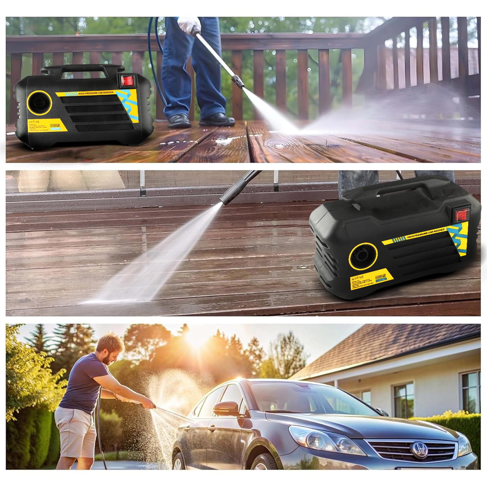 STARQ ST1 | 110 Bar 1700W | Heavy Duty High Pressure Washer for Car, Bike, Home | Pressure Adjustable | Red 5