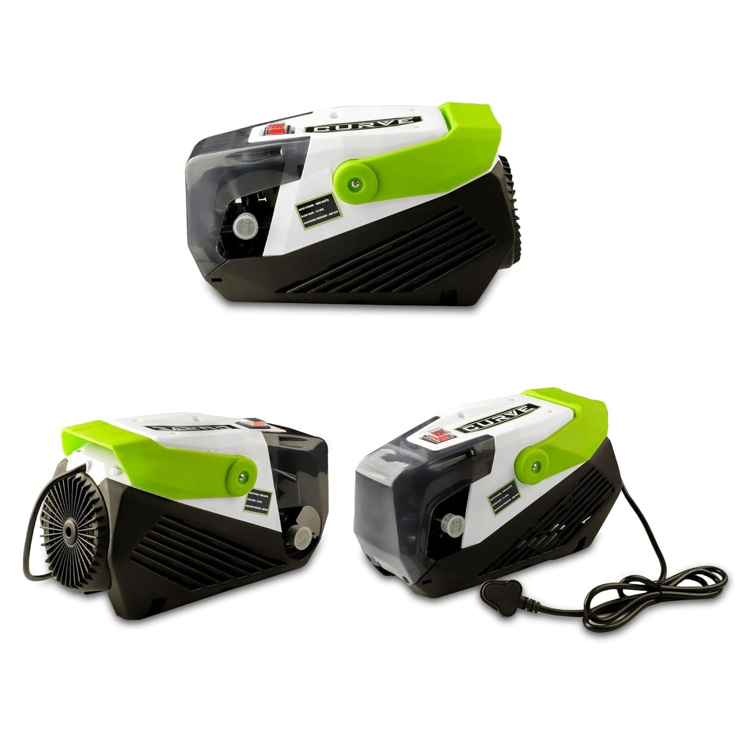 Starq curve High Pressure Washer, Car Washer, 3000 Watts Motor, 350 Bars, 15L/Min Flow Rate, 10 Meters Outlet Hose, Portable, Car, Bike & Home Cleaning 3