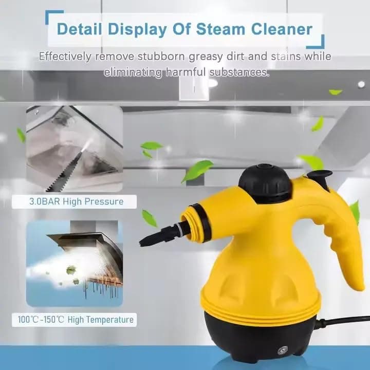STARQ® - 9in1 Handheld Steam Cleaner for Home, Car & Furniture High Temperature Steam Cleaning Machine for Stubborn Stains On Kitchen, Bathroom, Car Floor, Curtains, Mattresses, and Kitchen Surfaces 4