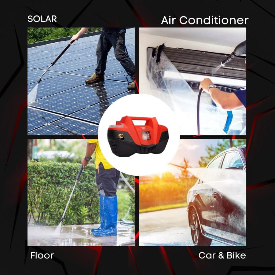 STARQ AQUABLAST2.6 2600W | 280 Bar | Heavy Duty High Pressure Car Washer | Pressure Adjustable with 1Ltr Professional Snow Foam Lance I Red 4