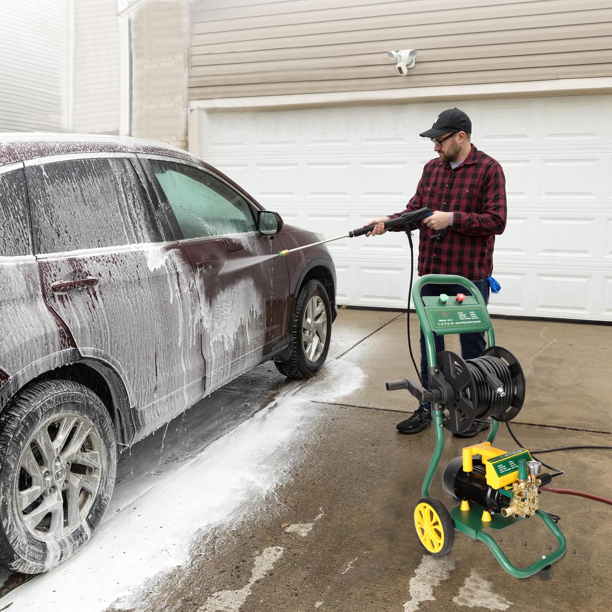 STARQ QT25 Commercial HIGH Pressure Washer Heavy Duty with 20METER Hose Pipe for CAR, Bike, Home & Truck Washing | (QT25 HPW 3000 WATTS 3HP 300 BAR 15LPM) 5