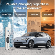 7.5 kW Portable EV Charger, Smart App, 1 Phase, 2.6inch Large Screen, IP65, 6 Meter TPU Cable, Adjustable Amp, Bag, Wall Holder Clips, Emergency Earthing off option, 5 Years Warranty* (Bundle) 4