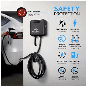 7.5kW EV Charger, Smart App, 32A, 1 Phase, 5M TPU Cable, Adjustable Amp, Indicator Light, WiFi BT, IP65, RCD A + 6ma DC, Emergency Earthing Off Option, 5 Years Warranty* (Black) 4