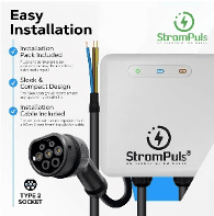 7.5kW EV Charger, Smart App, 32A, 1 Phase, 5M TPU Cable, Adjustable Amp, Indicator Light, WiFi BT, IP65, RCD A + 6ma DC, Emergency Earthing Off Option 5 Years Warranty* (White) 4