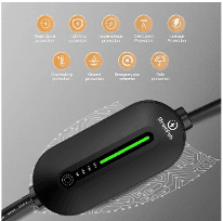 Prime 3.6kw Portable EV Charger, Adjustable Amps, 5m TPU Cable, 16A 1 Phase, IP66 Water Proof, Bag, Surge & Pen Protection, Earthing Off Option, No Need Stabilizer. 5 Years Warranty 3