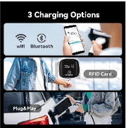 7.5kW EV Charger, Smart App, 32A, 1 Phase, 5M TPU Cable, Adjustable Amp, Indicator Light, WiFi BT, IP65, RCD A + 6ma DC, Emergency Earthing Off Option 5 Years Warranty* (White) 4