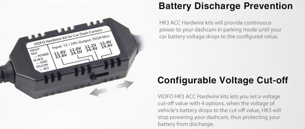 VIOFO Type-C HK4 Hardwire Kit with 8pcs Full Set Fuse for A329/A229/A119MINI2/A139/T130/WM1 4