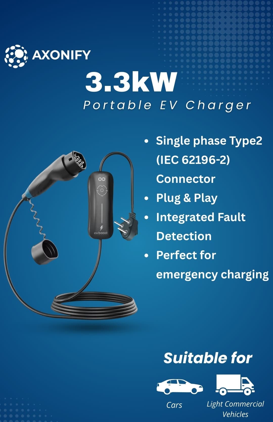 Portable EV Charger 3.3kW 2