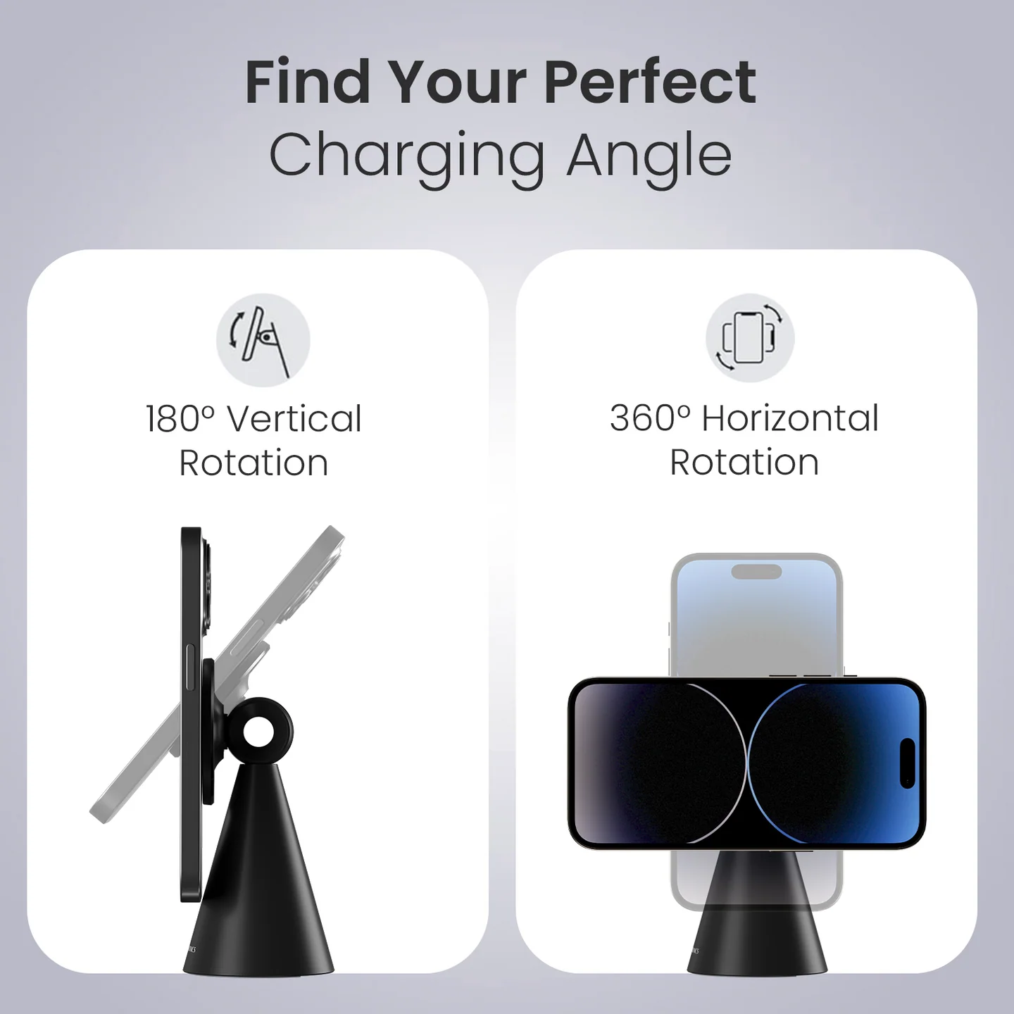 Mogun 5
Strong Magnetism | 360 Degree Rotation | Sturdy Build | Tailored for Magsafe 3