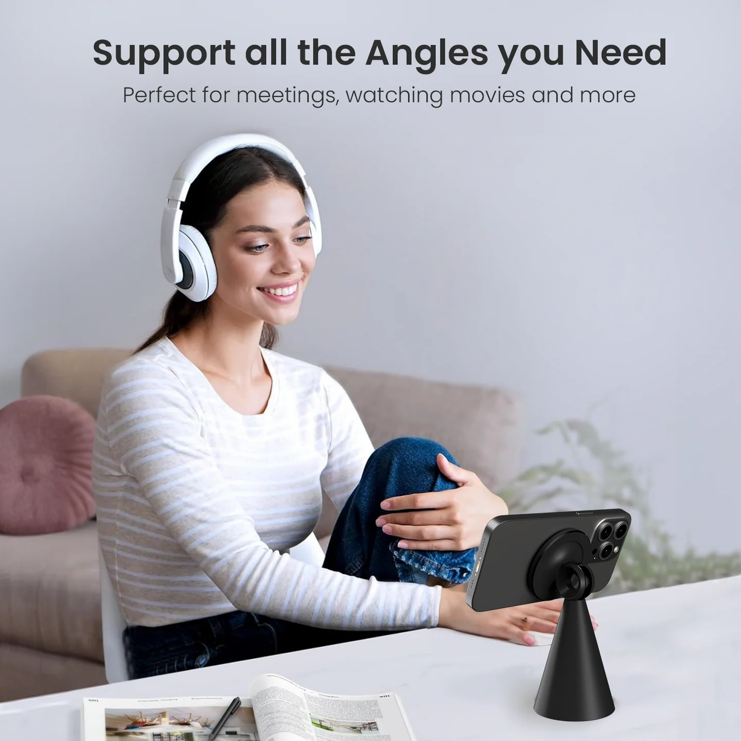 Mogun 5
Strong Magnetism | 360 Degree Rotation | Sturdy Build | Tailored for Magsafe 4
