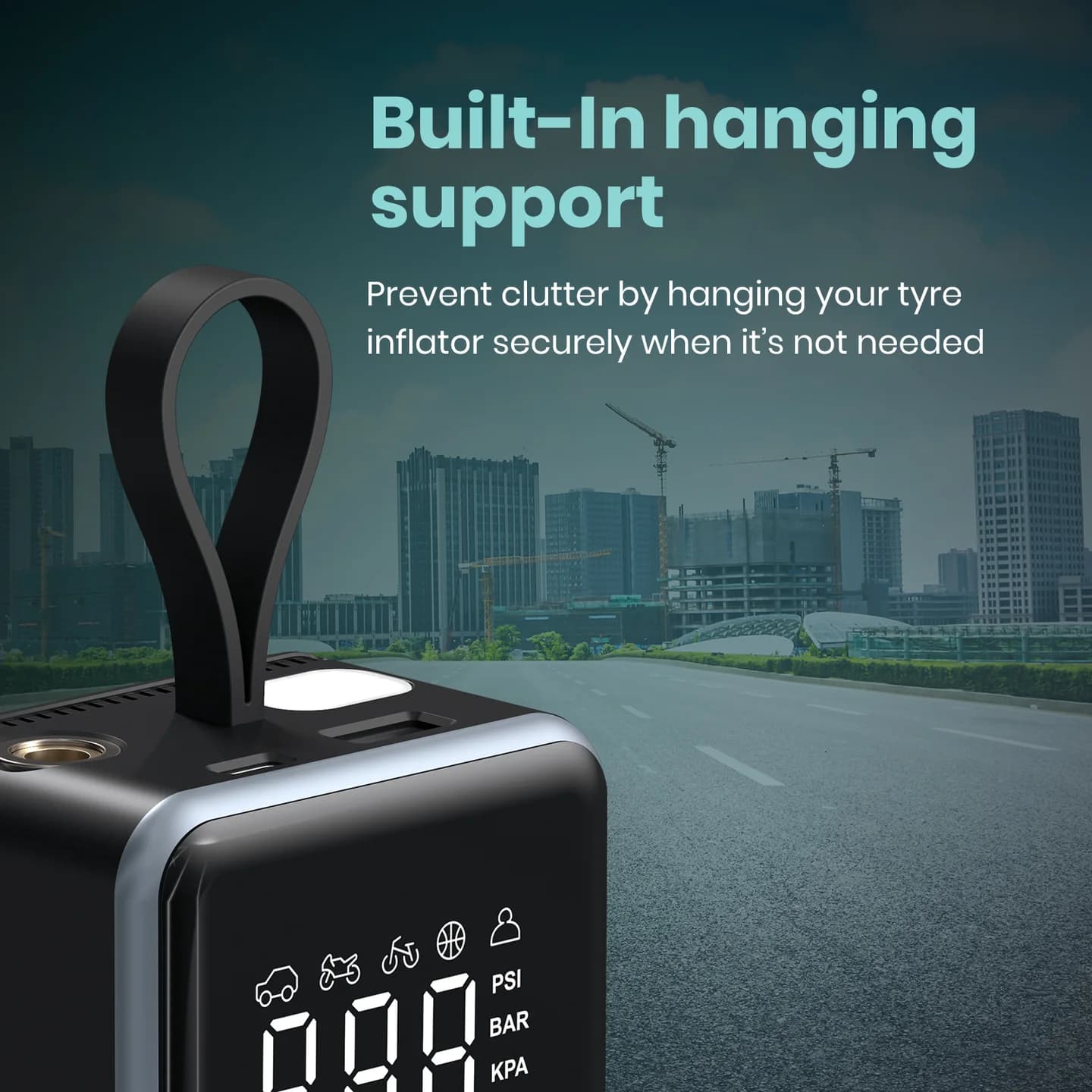 Vayu 8.0
Pre-set Inflation Modes | Built-In Flashlight with SOS | 2 x 2000 mAh Battery | In-Built Hanging Support 2