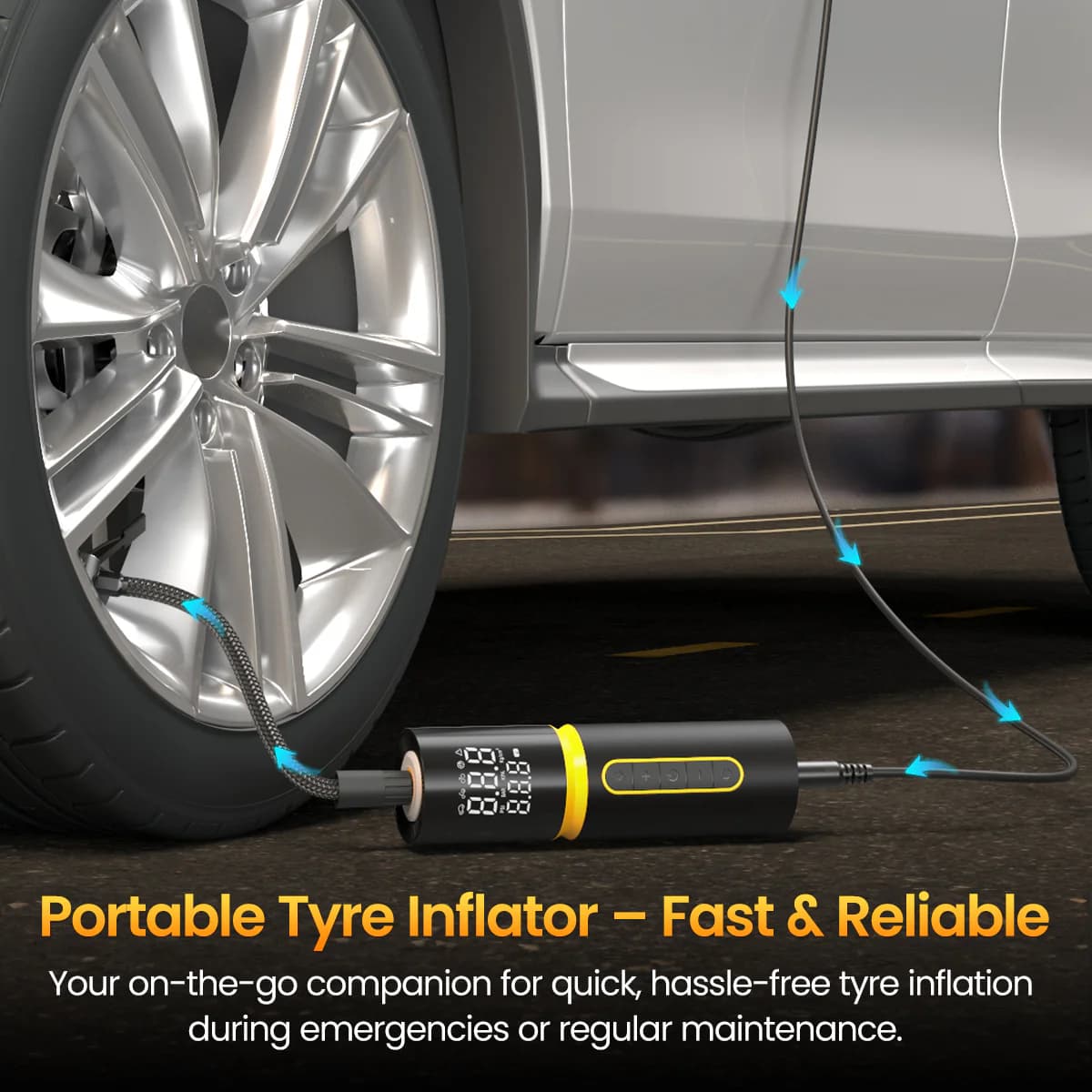Vayu 5.0 Lite
150 PSI Corded Inflator | 3m Power Cord | Digital Display | Preset Modes | For Cars, Bikes, & Sport Balls 2