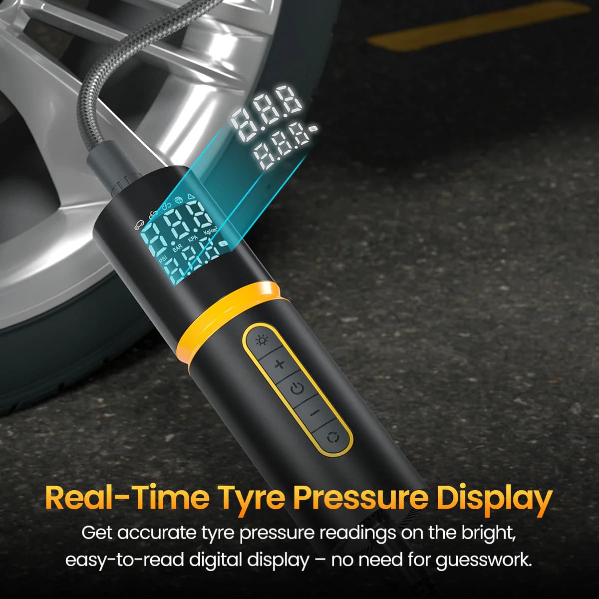 Vayu 5.0 Lite
150 PSI Corded Inflator | 3m Power Cord | Digital Display | Preset Modes | For Cars, Bikes, & Sport Balls 4