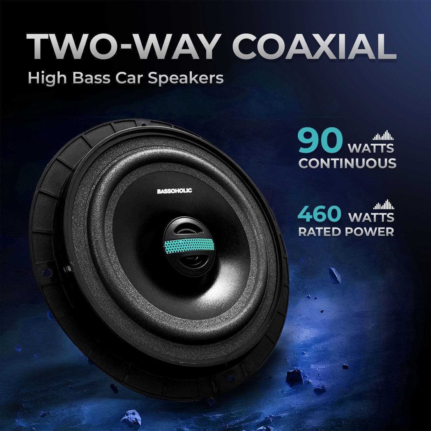 Two Way 6.5 Inches Coaxial High Bass Speakers for Car 2