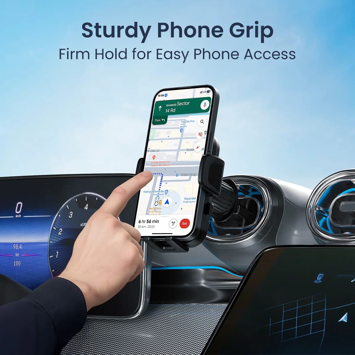 Clamp Y
360° Rotation | For Most Cars | AC Vent Mount | One-Click Operation 2