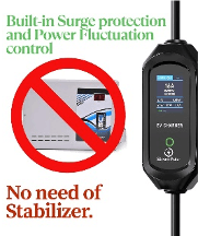 3.6kW Portable EV Charger, Smart APP, Adjustable Amps, 6 Meter TPU Cable, 16A 1 Phase, 3 inch Large Screen, Bag, Wallholder, Surge & Pen Protection, Earthing Off Option. 5 Years Warranty* 2