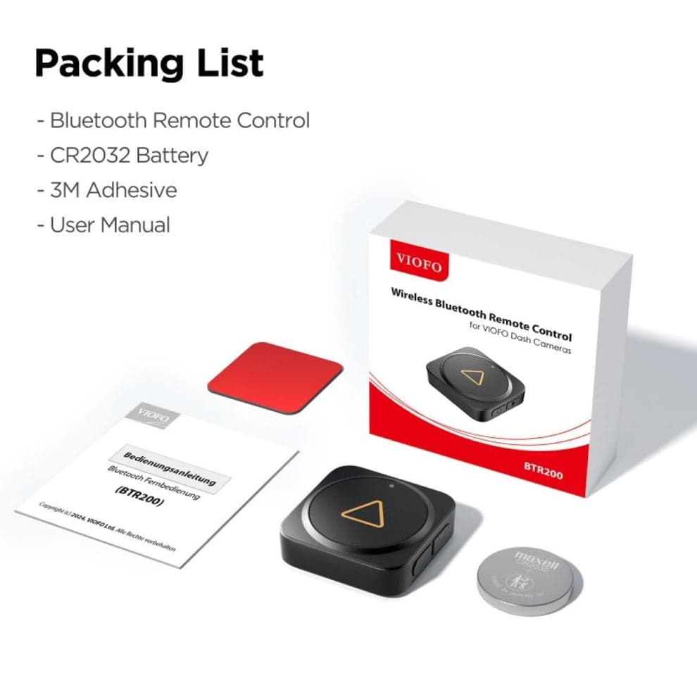 VIOFO Upgraded Version BTR200 Wireless Bluetooth Remote Control 2