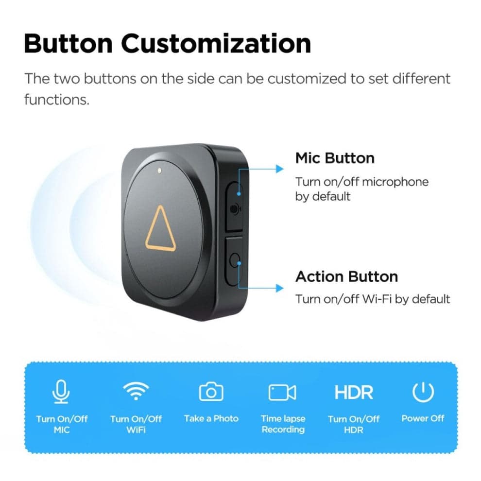 VIOFO Upgraded Version BTR200 Wireless Bluetooth Remote Control 4