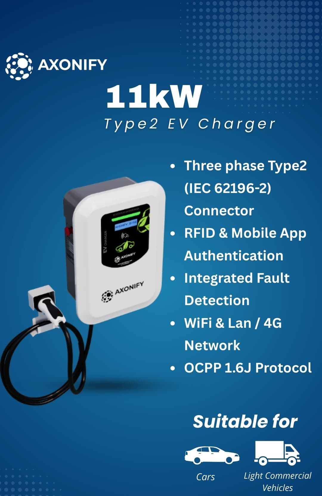 EV Charger 11kW Wallmount 3