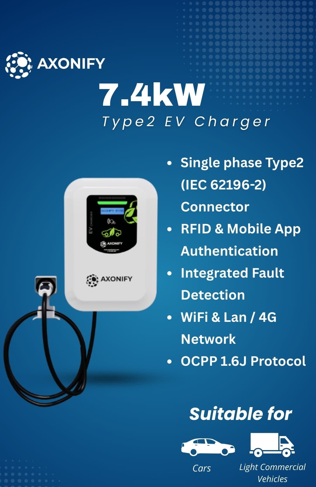 EV Charger 7.4kW Wallmount 3